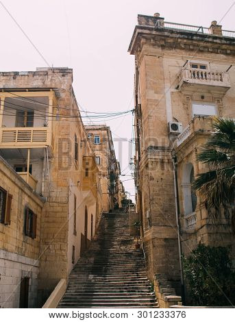 Urban View In The Center Of Bormla, Malta