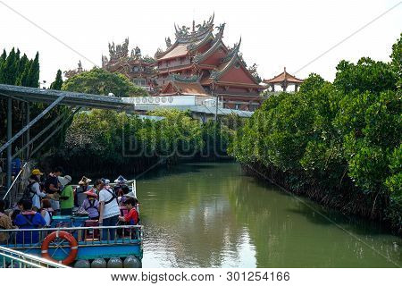 Tainan, Taiwan - April 13, 2019 : Sicao Green Tunnel Ecological Park. Tainan, Taiwan.