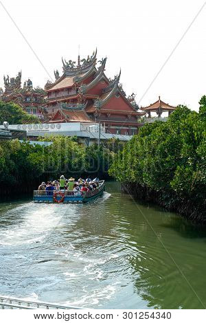 Tainan, Taiwan - April 13, 2019 : Sicao Green Tunnel Ecological Park. Tainan, Taiwan.