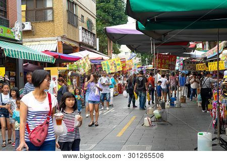 Tainan, Taiwan - April 13, 2019 :  Anping Old Street ( Yanping Street ). A Historic Street In Anping