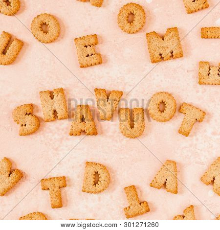 Crackers Arranged As A Word Shavout, Square