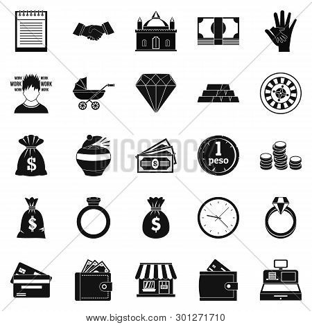 Endowment Icons Set. Simple Set Of 25 Endowment Icons For Web Isolated On White Background