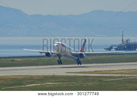 Airplane Taking-off From Kansai Airport
