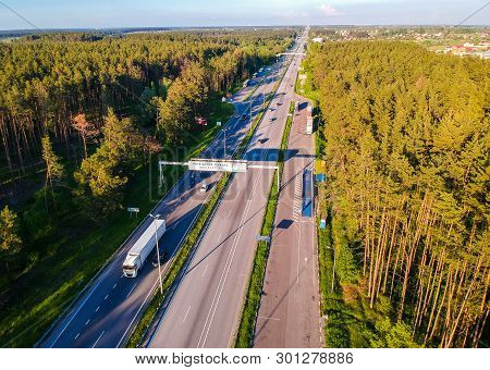 Kiev, Ukraine - May 17, 2019: Route E95 Kiev Direction Zhytomyr