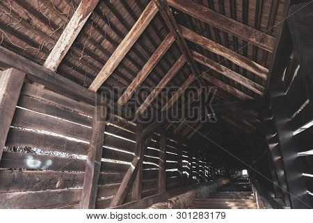 Wide View Of The Scholars Stairs In Sighisoara