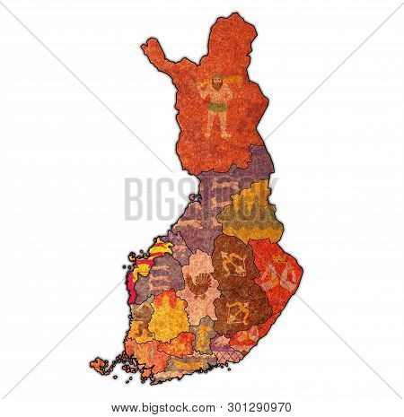 Ostrobothnia Region With Flag
