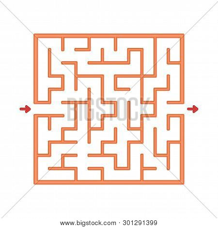 Abstact Labyrinth. Game For Kids. Puzzle For Children. Maze Conundrum. Find The Right Path. Color Ve
