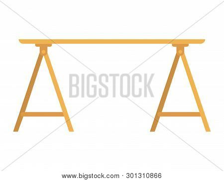 Office Desk With White Background Vector Illustration Design