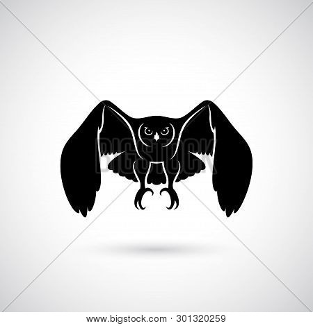 Isolated Owl In Flight - Vector Illustration - Vector