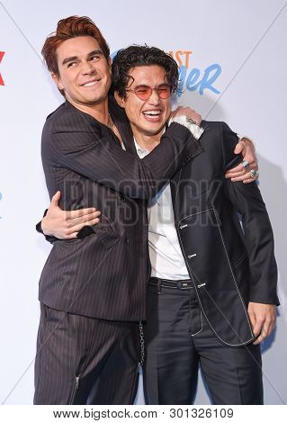 LOS ANGELES - APR 29:  KJ Apa and Charles Melton arrives for the Netflix 'The Last Summer' Premiere on April 29, 2019 in Hollywood, CA