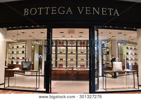 New York, Ny  Apr 14: Bottega Veneta Store At Brookfield Place In Manhattan, New York, As Seen On Ap