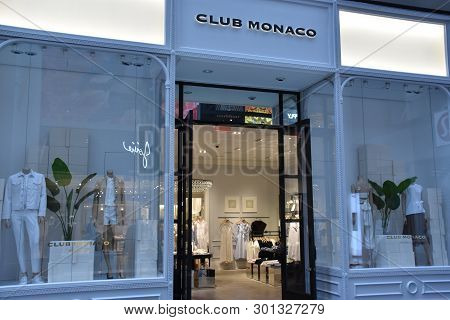 New York, Ny  Apr 14: Club Monaco Store At Brookfield Place In Manhattan, New York, As Seen On April