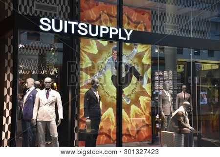 New York, Ny  Apr 14: Suitsupply Store At Brookfield Place In Manhattan, New York, As Seen On April 