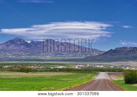 Tremonton And Logan Valley Landscape Views From Highway 30 Pass, Including Fielding, Beaverdam, Rive