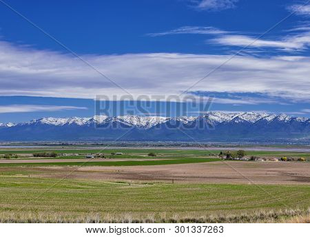 Tremonton And Logan Valley Landscape Views From Highway 30 Pass, Including Fielding, Beaverdam, Rive