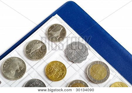 Album med mønter til numismatik