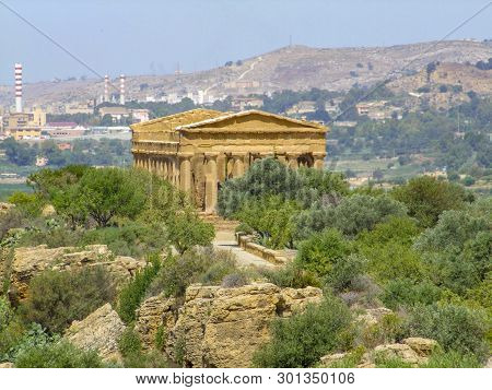 Scenery Around A City Named Agrigento Located In Sicily, Italy