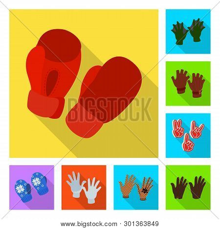 Vector Illustration Of Own And Textile Sign. Set Of Own And Safety Stock Vector Illustration.