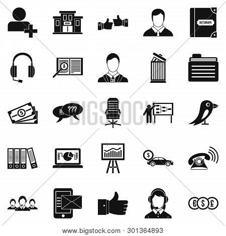 Deliberation Icons Set. Simple Set Of 25 Deliberation Icons For Web Isolated On White Background