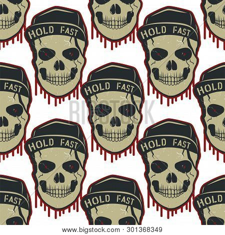 Skull Pattern Design Isolated On White Background
