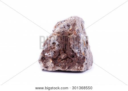 Macro Mineral Stone Phlogopite On A White Background Close Up