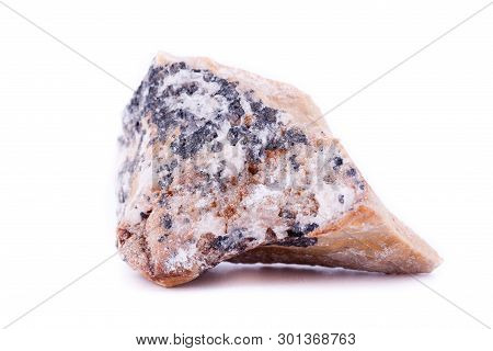 Stone Macro Mineral Chromium On A White Background