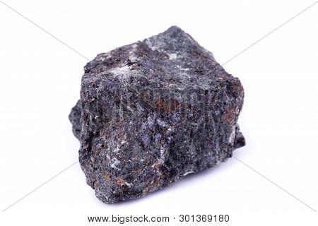Macro Mineral Stone Apophyllite On A White Background