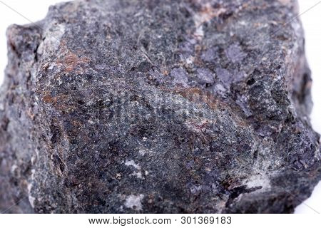 Macro Mineral Stone Apophyllite On A White Background