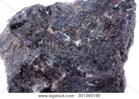 Macro Mineral Stone Apophyllite On A White Background