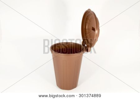 Black And Blue Stapler Isolated On A White Background. Photographed At The Front And At An Angle In 