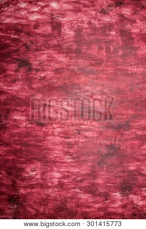 Creative Abstract Drawing In Red Juicy Tones Made By Paints