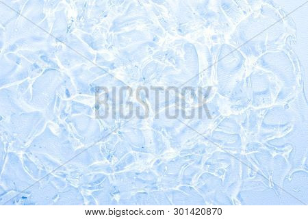 Multicolored Cosmetic Liquid Gel Isolated On White Background. Cosmetic Texture. Professional Makeup