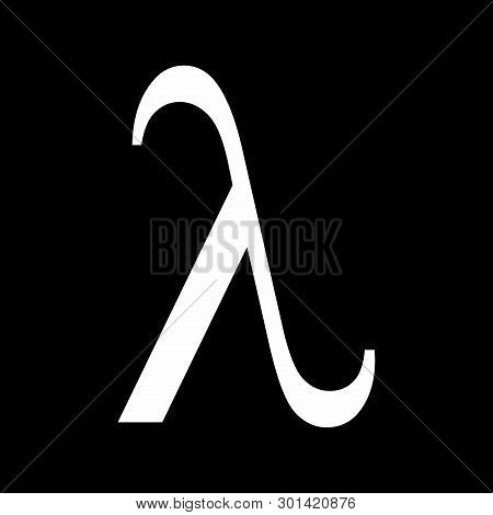 Greek Letter Lambda Symbol On Dark Background