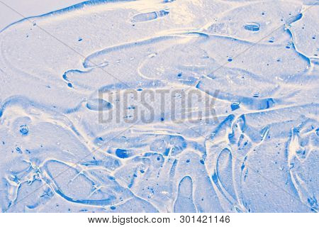 Multicolored Cosmetic Liquid Gel Isolated On White Background. Cosmetic Texture. Professional Makeup