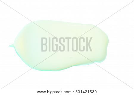 Multicolored Cosmetic Liquid Gel Isolated On White Background. Cosmetic Texture. Professional Makeup