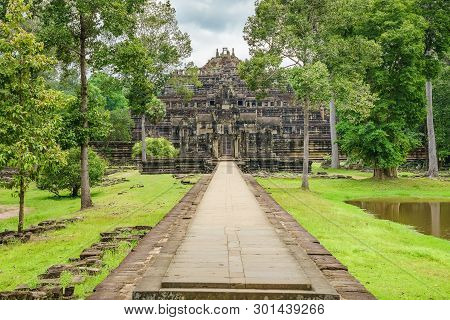 Panorama View Of The Baphuon Temple, Angkor Thom, Siem Reap, Cambodia. Unesco World Heritage Site.
