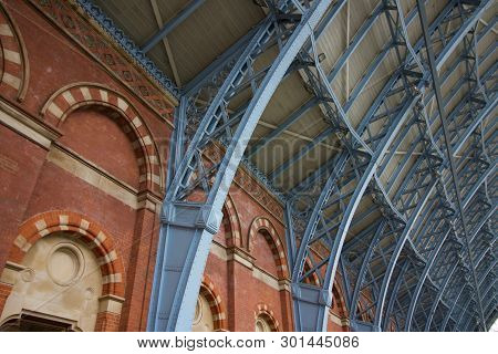 Interior Of St Pancras Station In London, England - Image - 5 May 2019