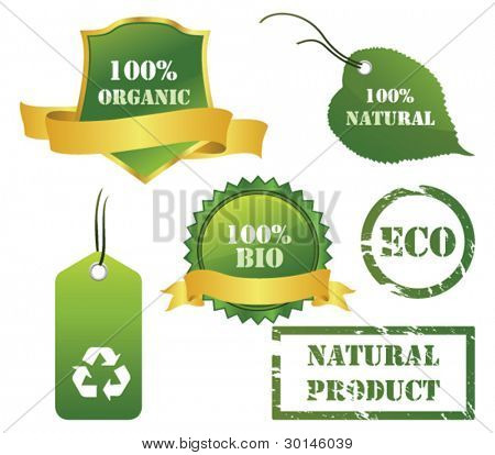 Set di eco, illustrazione vettoriale.