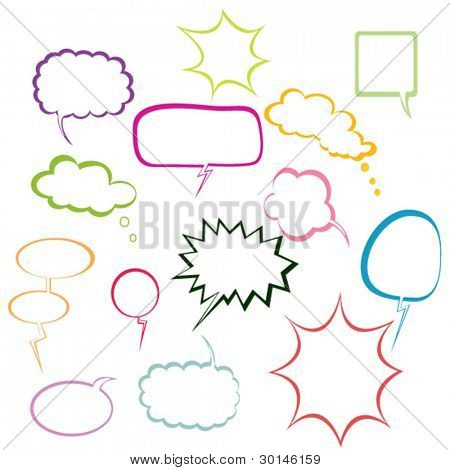 Set di speech bubbles