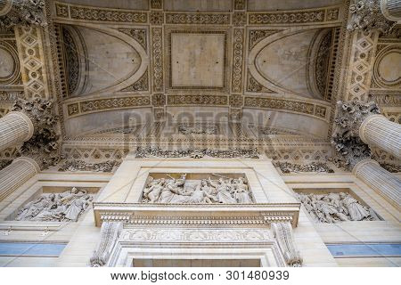 Paris, France - 24.04.2019: Interior Of Pantheon, In The Latin Quarter In Paris In France