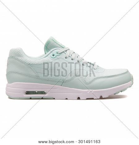 Vienna, Austria - August 10, 2017: Nike Air Max Thea Ultra Essentials Mint Sneaker On White Backgrou