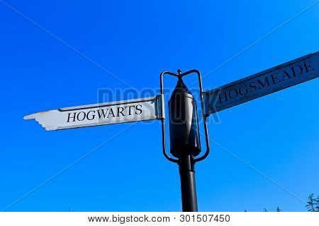 Osaka,japan Apr 15,2018 The Intersection Of Hogwarts In Wizarding World At Universal Studios Japan I