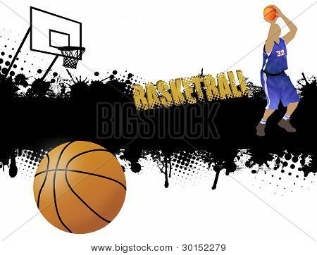 Grunge Basketball plakat