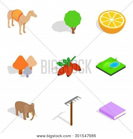 Animate Icons Set. Isometric Set Of 9 Animate Icons For Web Isolated On White Background
