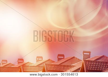 Roofs Of Houses And Solar Storm. The Concept Of Geomagnetic Weather.