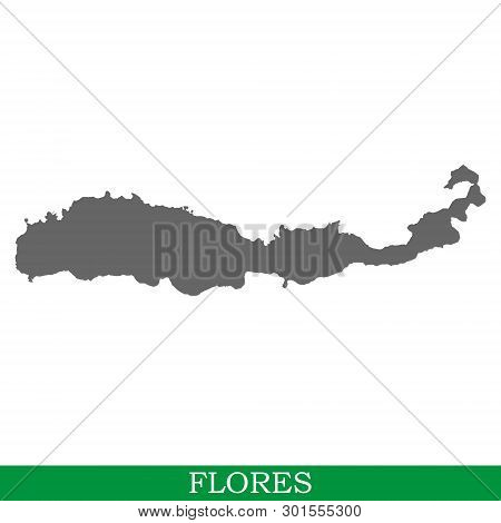 High Quality Map Of Flores Is The Island Of Indonesia