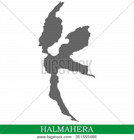High Quality Map Of Halmahera Is The Island Of Indonesia