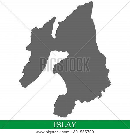 High Quality Map Of Islay Is A Island In United Kingdom