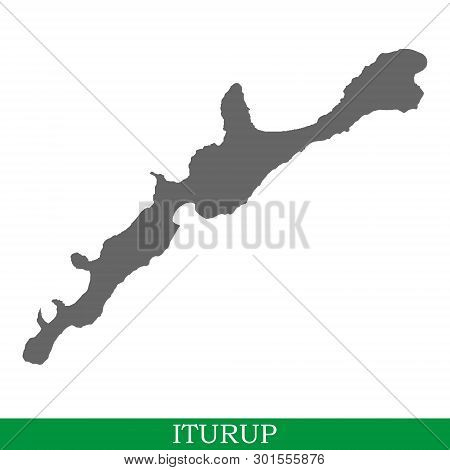 High Quality Map Of Iturup Is The Island