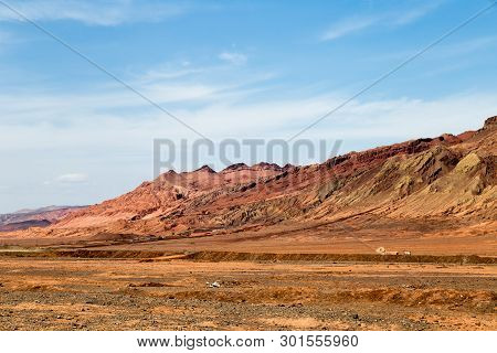 Flaming Mountains, Turpan, Xinjiang, China: These Intense Red Arid Mountains Similar To Scorching Fl